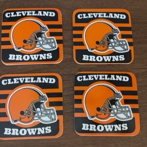 NFL Cleveland Browns Coasters Set of 4 Melamine